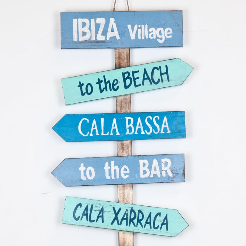 Houten Ibiza / Bali wegwijzer