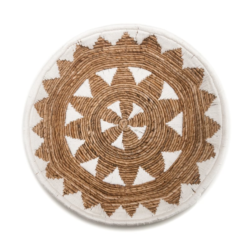 Wandmand Tali naturel wit bananenblad/touw naturel wit