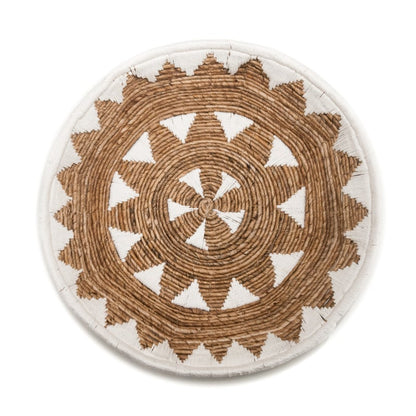 Wandmand Tali naturel wit bananenblad/touw naturel wit