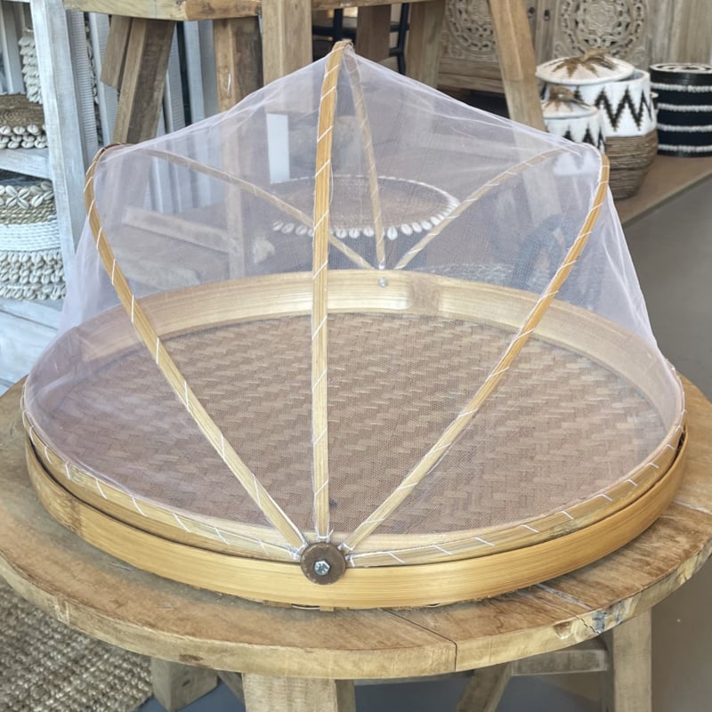 XL Vliegenmand dienblad naturel Ø50cm