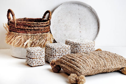 Offermand schelpjes wit/natural