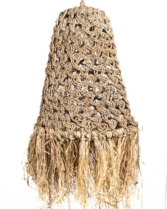 Hanglamp Banjar natural met raffia Ø50cm/90cm lang