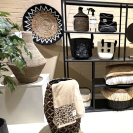 Tali-Wandkorb aus Bananenblatt/Seil, naturschwarz