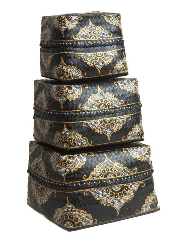 Offering box black (painted with gold)