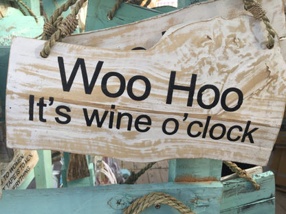 Coffeewood houten tekst bordjes wit