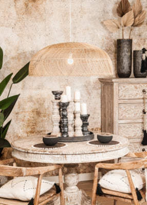 Hängelampe XL Datang Naturrattan Ø80CM / 35CM