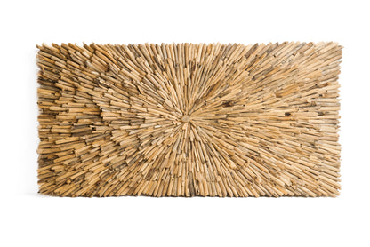 rechteckige Treibholz-Wandpaneele