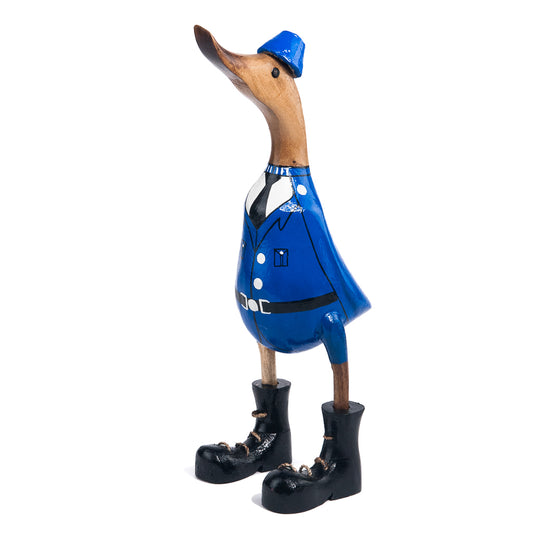 Houten eend - politieagent