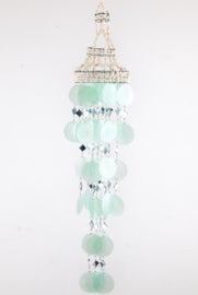 Windgong capiz schelpen hoedje spiegeltjes