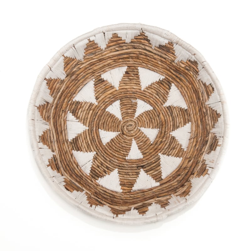 Wandmand Tali naturel wit bananenblad/touw naturel wit