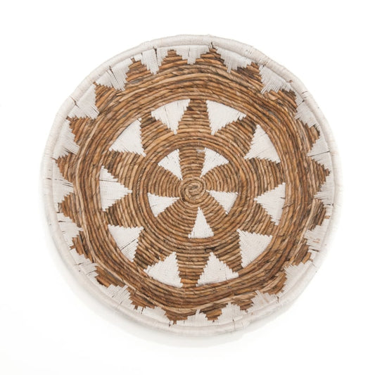 Wandmand Tali naturel wit bananenblad/touw naturel wit