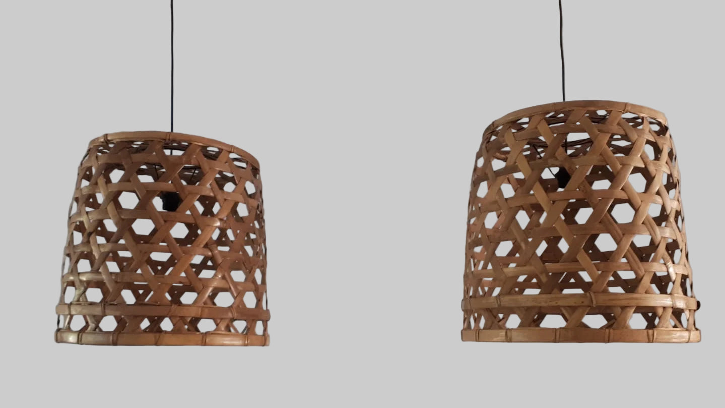 Hanglamp bamboe taps