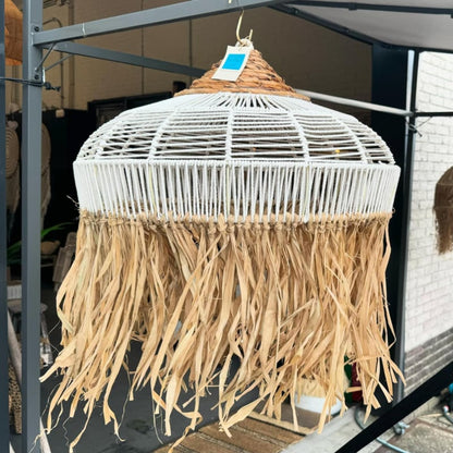 Hanglamp Gurita met rafifia, Ø60cm