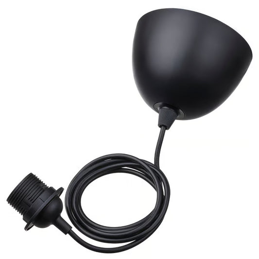 Zwarte pendel, voorgeïnstalleerd in lamp