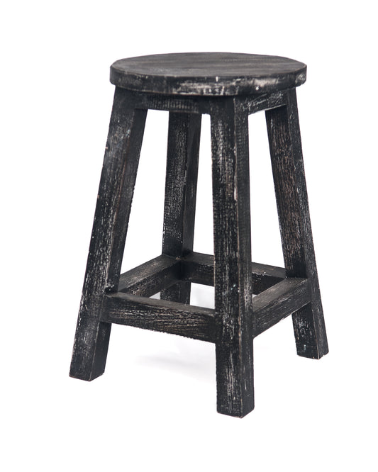 Wooden stool Black