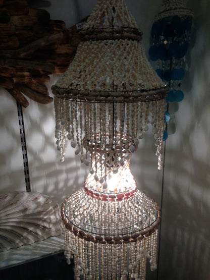 Ibiza Star shell pendant lamp 35x120cm