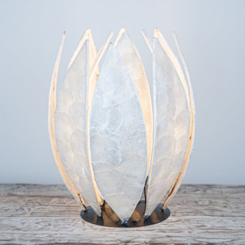 Capiz schelpen tafellamp lotuslamp