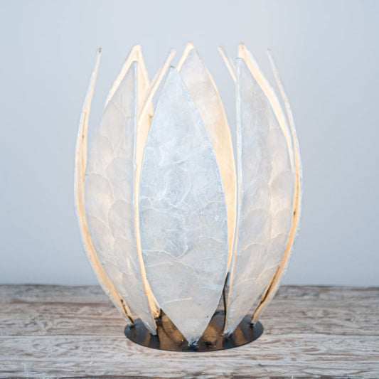 Capiz shell table lamp lotus lamp