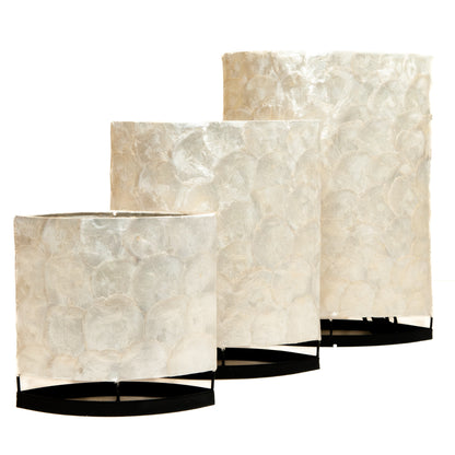 Capiz schelpen tafellamp neutraal