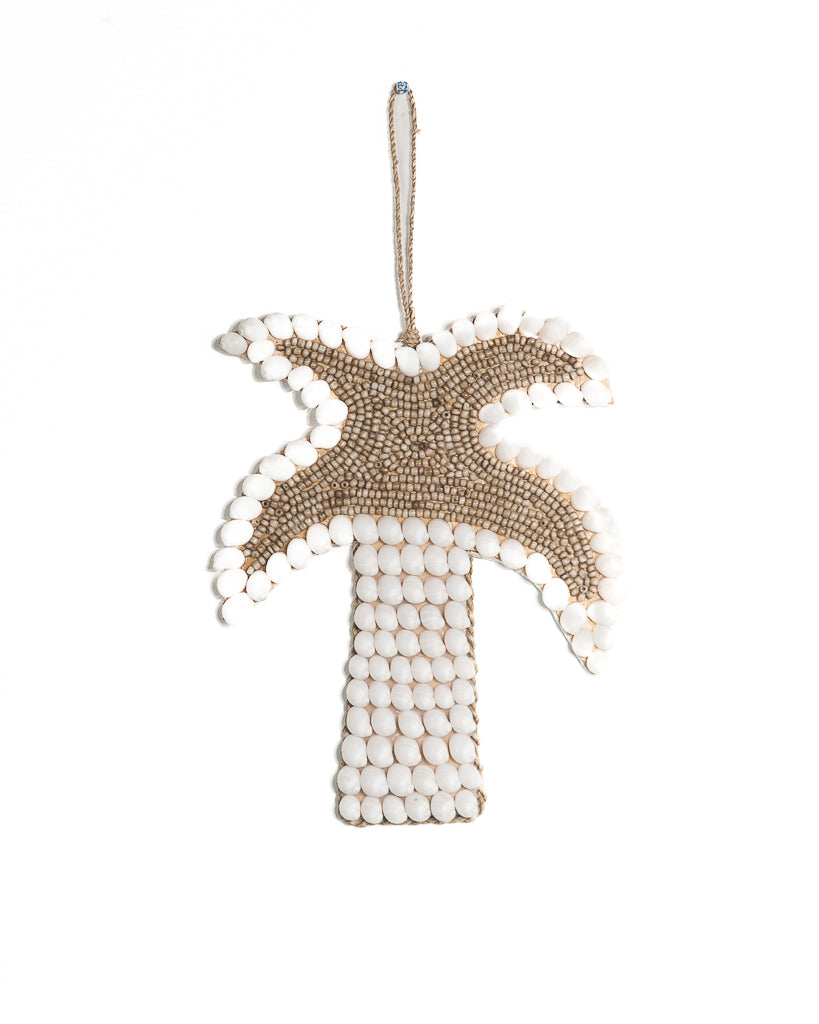Palmboom wanddecoratie schelpen/kraaltjes Small 30cm