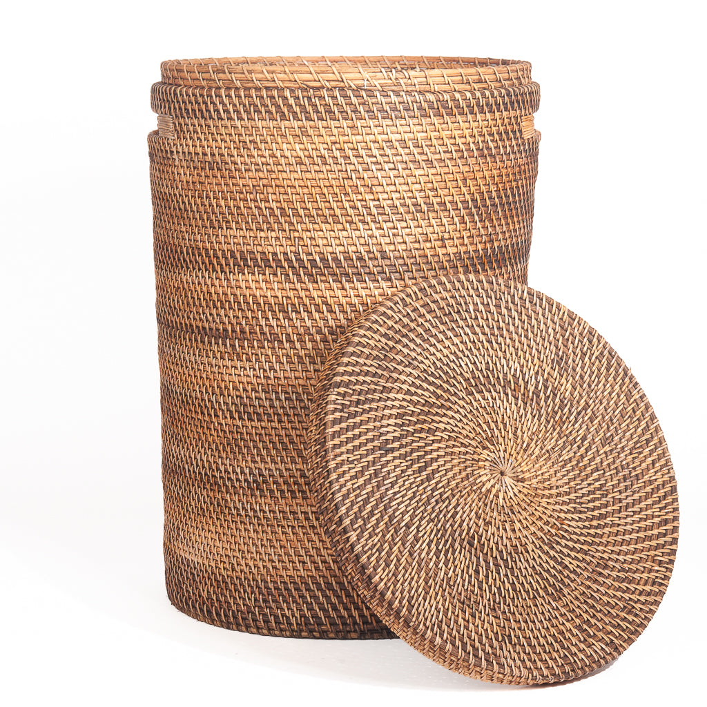 Wasmand keranjang natural burned rotan