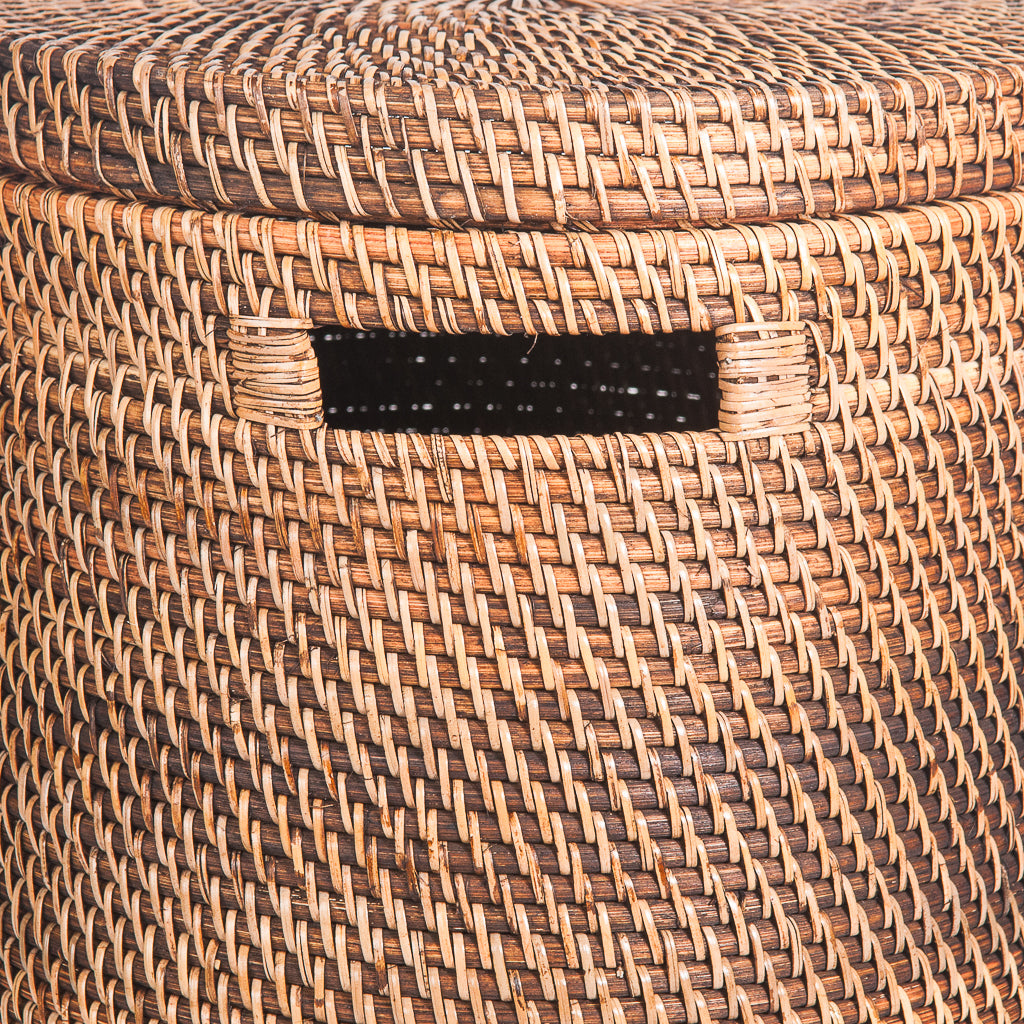 Wasmand keranjang natural burned rotan
