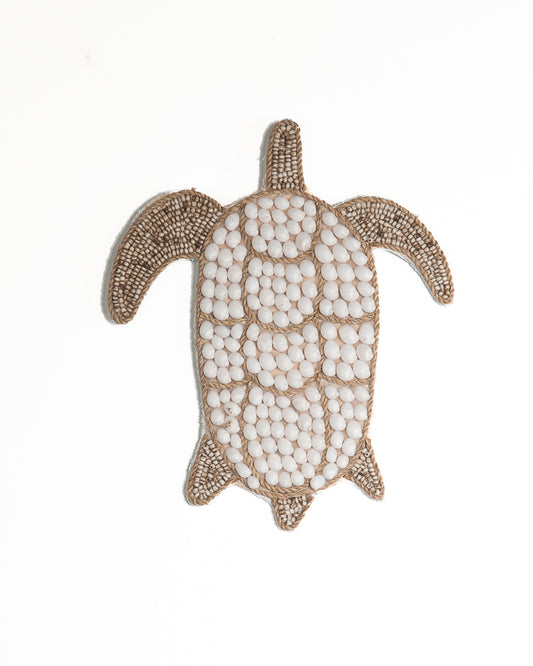 Schildpad witte schelpen/kraaltjes Small 30cm