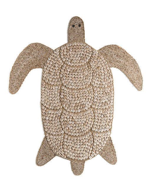 Schildpad crème schelpen/kraaltjes Large 75cm