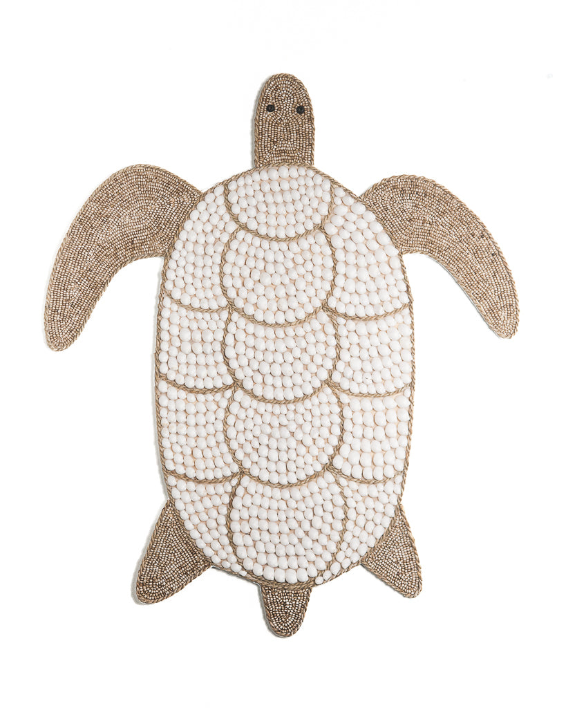 Schildpad witte schelpen/kraaltjes Large 75cm