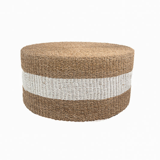 XL seagrass koffietafel/bijzetafel 100 cm diameter