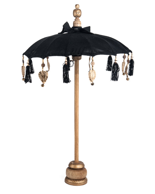 Bali mini parasolletje tafelmodel zwart